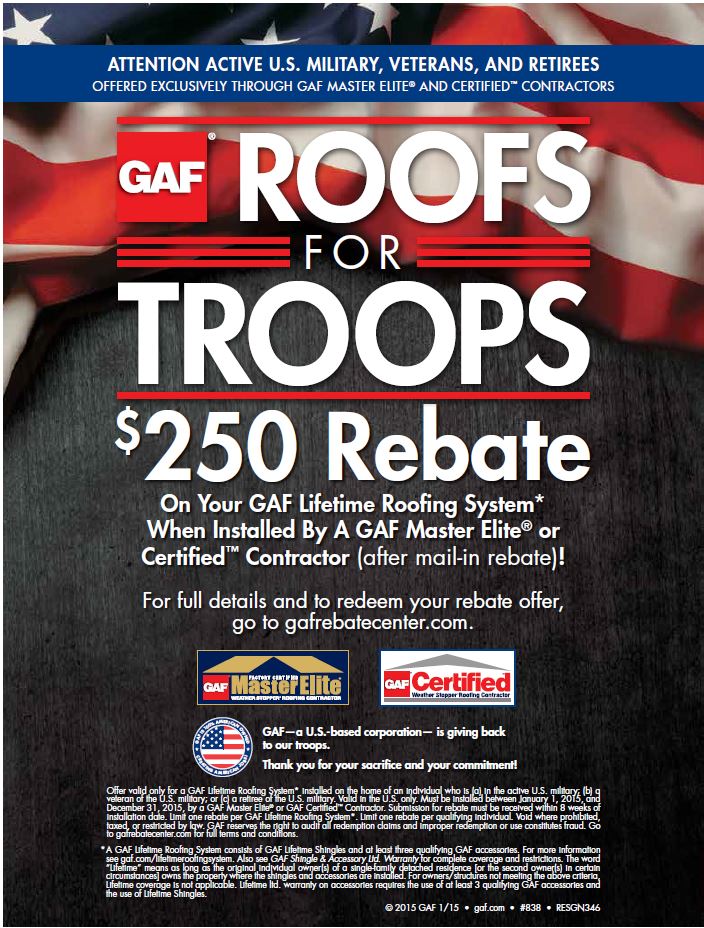 Roofing Specials & Rebates Schwartz Residential Roofing